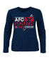 Фото #1 товара Women's Navy Houston Texans 2023 AFC South Division Champions Plus Size Conquer Long Sleeve Scoop Neck T-shirt