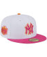 Фото #1 товара Men's White, Pink New York Yankees Old Yankee Stadium 59FIFTY Fitted Hat