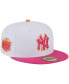 Men's White, Pink New York Yankees Old Yankee Stadium 59FIFTY Fitted Hat Бело-розовый, 7 3/8 - фото #1