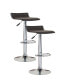 Фото #4 товара Favorite Finds Black Adjustable Swivel Barstool-Set of 2