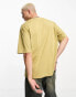 COLLUSION Unisex mirror logo t-shirt in khaki