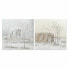 Фото #1 товара Картина DKD Home Decor Полотно 100 x 3,8 x 100 cm Деревья Cottage (2 штук)