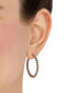 Oxidized Twist Tube Medium Hoop Earrings in Sterling Silver, 30mm, Created for Macy's