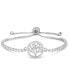 ფოტო #1 პროდუქტის Cubic Zirconia Tree Of Life Adjustable Bolo Bracelet In Silver Plate