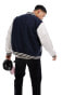 Jack & Jones varsity jacket in navy