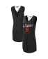 ფოტო #1 პროდუქტის Women's Black San Francisco Giants Game Time Slub Beach V-Neck Cover-Up Dress