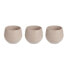 Set of pots Taupe Plastic 8 x 8 x 7 cm (8 Units)