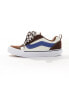 Vans Knu Skool chunky trainers in brown and blue