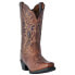 Фото #3 товара Laredo Malinda Distressed Embroidered Square Toe Cowboy Womens Brown Dress Boot