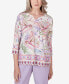 Petite Garden Party Paisley Floral Border Top