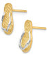 ფოტო #2 პროდუქტის Flip Flop Earrings in 14K Gold and Rhodium Plating