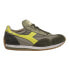 Фото #1 товара Diadora Equipe H Dirty Stone Wash Evo Lace Up Mens Green Sneakers Casual Shoes