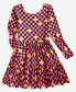 Фото #2 товара Girls Checkered Skater Dress, Created for Macy's