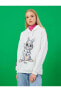 Фото #12 товара Oversize Baskılı Kapüşonlu Sweatshirt Disney Lisanslı Içi Polarlı