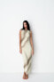 Фото #1 товара Платье из полупрозрачной ткани с принтом и оборками ZARA