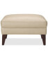 Фото #2 товара Collyn 31" Modern Leather Ottoman, Created for Macy's