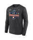 Фото #3 товара Men's Heather Charcoal Houston Astros 2022 World Series Champions Locker Room Big and Tall Long Sleeve T-shirt