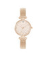 ფოტო #1 პროდუქტის Women's Rose Gold-Tone Metal Strap Watch 34mm