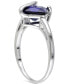 ფოტო #3 პროდუქტის Lab-Grown Sapphire Square Swirl Ring (2-4/5 ct. t.w.) in Sterling Silver