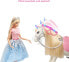 Barbie GYK64 - Modern Princess Prance & Shimmer Horse, from 3 Years & GTF89 - Dreamtopia Rainbow Magic Mermaid Doll with Rainbow Hair and Colour Changing Function, 3 to 7 Years