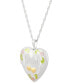 ფოტო #4 პროდუქტის Mom Painted Heart Locket 18" Pendant Necklace in Sterling Silver