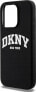 DKNY DKNY Liquid Silicone White Printed Logo MagSafe - Etui iPhone 15 Pro (czarny)