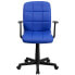 Фото #3 товара Mid-Back Blue Quilted Vinyl Swivel Task Chair With Arms