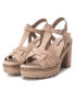 Фото #5 товара Women's Suede Heeled Platform Sandals By