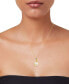ფოტო #2 პროდუქტის Cultured Freshwater Pearl (8mm) & Cubic Zirconia 18" Pendant Necklace in 14k Two-Tone Gold-Plated Sterling Silver