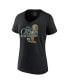 ფოტო #3 პროდუქტის Women's Black Boston Celtics 2024 NBA Finals Champions Fast Break Finish Trophy V-Neck T-Shirt