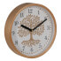 Настенное часы Дерево Белый Натуральный Деревянный Стеклянный 22 x 22 x 4,5 cm