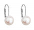 Фото #1 товара White gold drop earrings with genuine Pavona pearls 821009.1