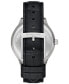 ფოტო #4 პროდუქტის Women's Sage Three-Hand Black Croco Embossed Leather Watch 38mm