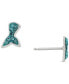 Crystal Mermaid Tail Stud Earrings in Sterling Silver, Created for Macy's