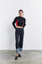 Свитер colour block cropped ZARA