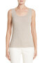 Lafayette 148 New York 153066 Women's Trim Modern Ribbed Tank Top Sz. Large