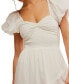 Women's Sundrenched Puff-Sleeve Tiered Dress