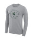 Фото #3 товара Men's Heathered Gray Michigan State Spartans Basketball Icon Legend Performance Long Sleeve T-shirt