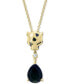 ფოტო #1 პროდუქტის EFFY® Multi-Gemstone & Diamond Accent Panther Head 18" Pendant Necklace in 14k Gold