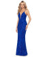 Фото #3 товара Women's Sequined Spaghetti-Strap Illusion-Neck Gown