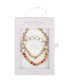 Multi Sunburst Quartz Soul Sister Stone and Beaded Stretch Bracelet Set