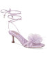 Фото #1 товара Women's Pammie Ankle-Tie Flower Kitten Heels