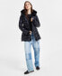 ფოტო #1 პროდუქტის Women's Greenwich Hooded Faux-Sherpa-Collar Puffer Coat