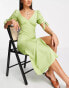 Фото #1 товара The Frolic midi summer dress in green