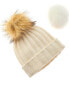 Фото #2 товара Hannah Rose Snap-Top Pom Pom Cashmere Hat Women's White