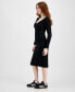 ფოტო #3 პროდუქტის Juniors' Rib-Knit Long Sleeve Midi Dress