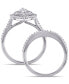 Фото #3 товара Certified Diamond (1 ct. t.w.) Marquise-Shape Double Halo Bridal Set in 14k White Gold