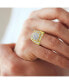 ფოტო #2 პროდუქტის Ice Hurricane Natural Certified Diamond 1.25 cttw Baguette Cut 14k Yellow Gold Statement Ring for Men