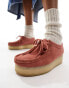 Фото #1 товара Clarks Originals Wallacraft Bee shoes in teracotta red suede