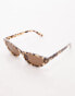 Фото #3 товара Topshop Fern skinny angled cat eye sunglasses in tort